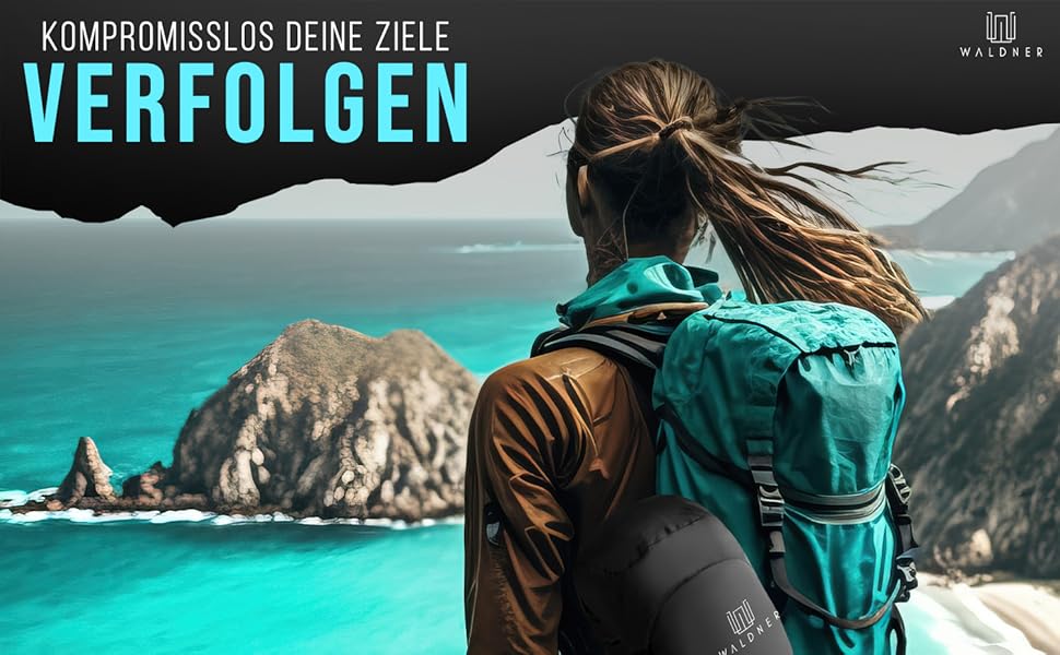 Спальний мішок WALDNER Daunenschlafsack Ultraleicht - ультралегкий, 4 сезони, 800г пуху, 600FP, для кемпінгу та відпочинку на природі (до 200см)