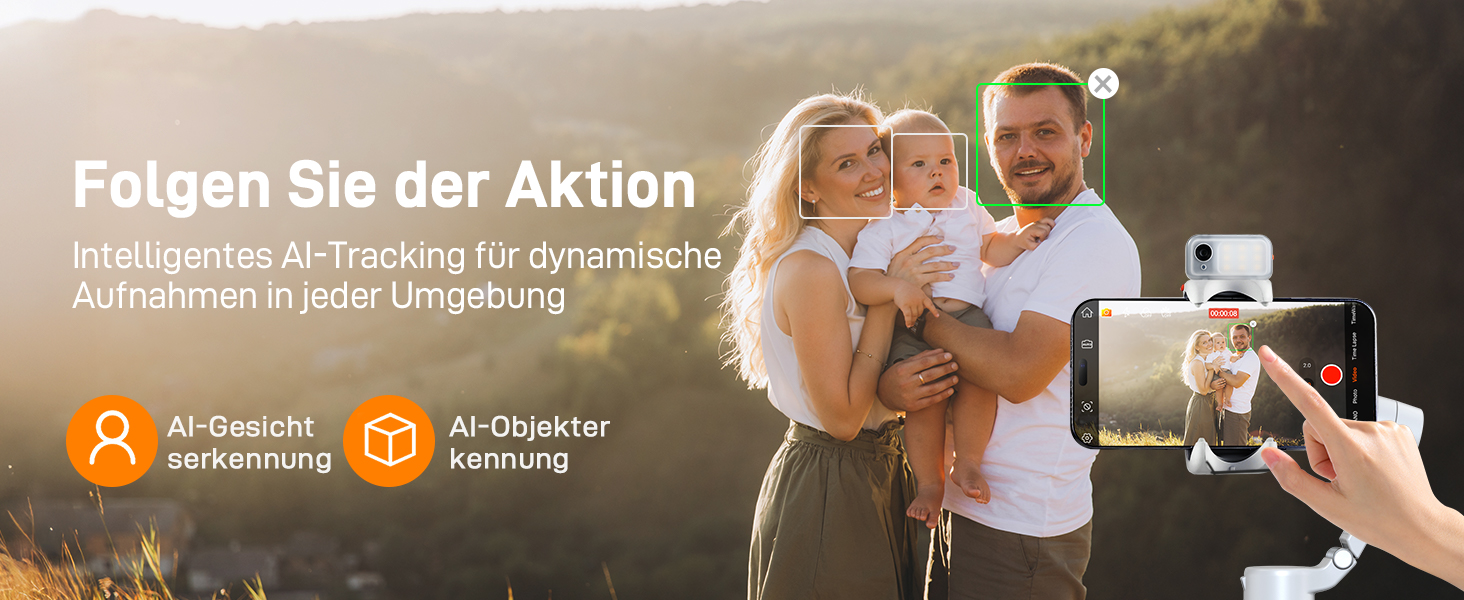 Hohem iSteady V3 - Стабілізатор для смартфона з контролером, AI-трекером та розсувним штативом, 3-осьовий