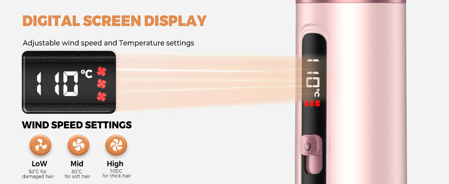 OKWRAP Haarstyler 5 в 1: Airbrush, фен, локони, випрямляч. Набір для створення зачісок (рожевий)