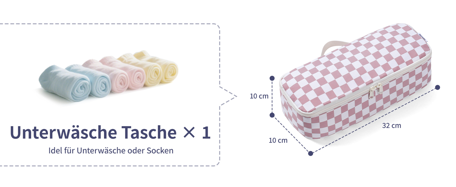 Набір органайзерів для валізи Narwey 7 шт., Packing Cubes для подорожей, рюкзаків, валіз (смугастий, Y-граублау)