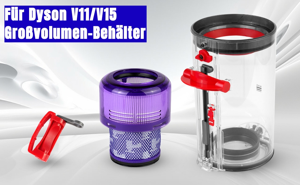 Замінник HEPA-фільтра та контейнера для пилу Dyson V11 V15 SV14 SV17 SV22 SV28. Сумісний з 970013-02/970013-03
