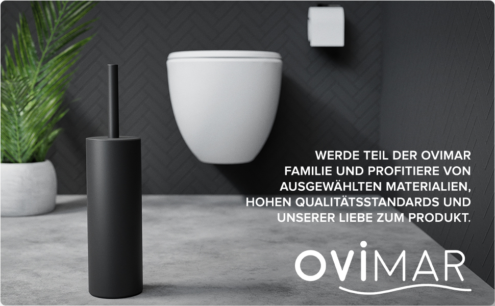 Набір для чищення унітазу Ingoy | Силіконова щітка для унітазу | Чорний | з нержавіючої сталі з кришкою | для ванної кімнати та гостьового туалету | знімний насадка | стильний дизайн