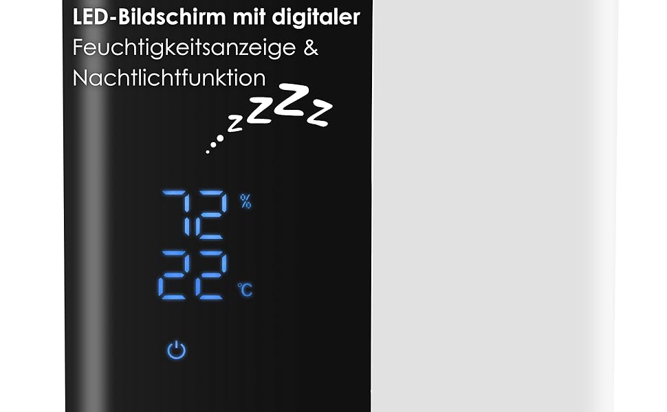 Ультразвуковий зволожувач повітря 5 л з Wi-Fi, керуванням через додаток Smart Life, пульт дистанційного керування, функція очищення повітря, вбудований гігрометр, LED-дисплей, таймер 12h, нічний режим, функція теплого/холодного пару, HEPA-фільтр