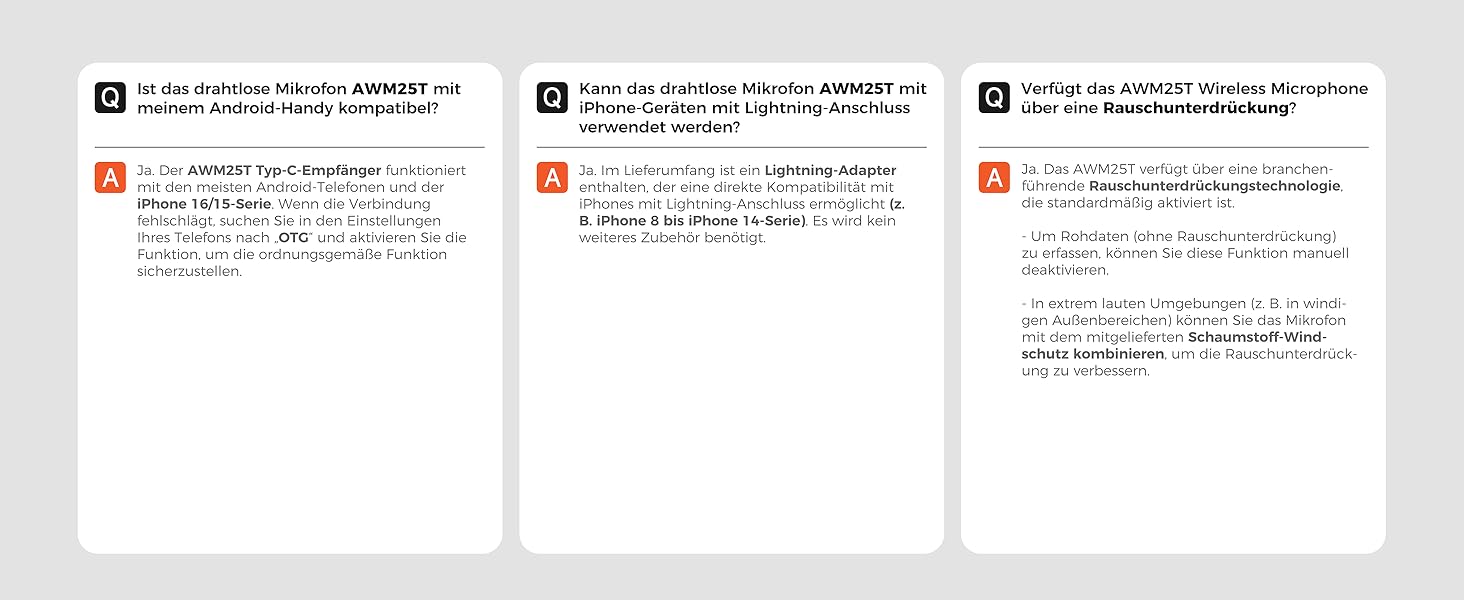 NearStream Бездротовий петличний мікрофон для iPhone/Android, AWM25T, Lightning/USB-C, шумозаглушення, 24 години роботи, для стрімінгу, влогів, подкастів