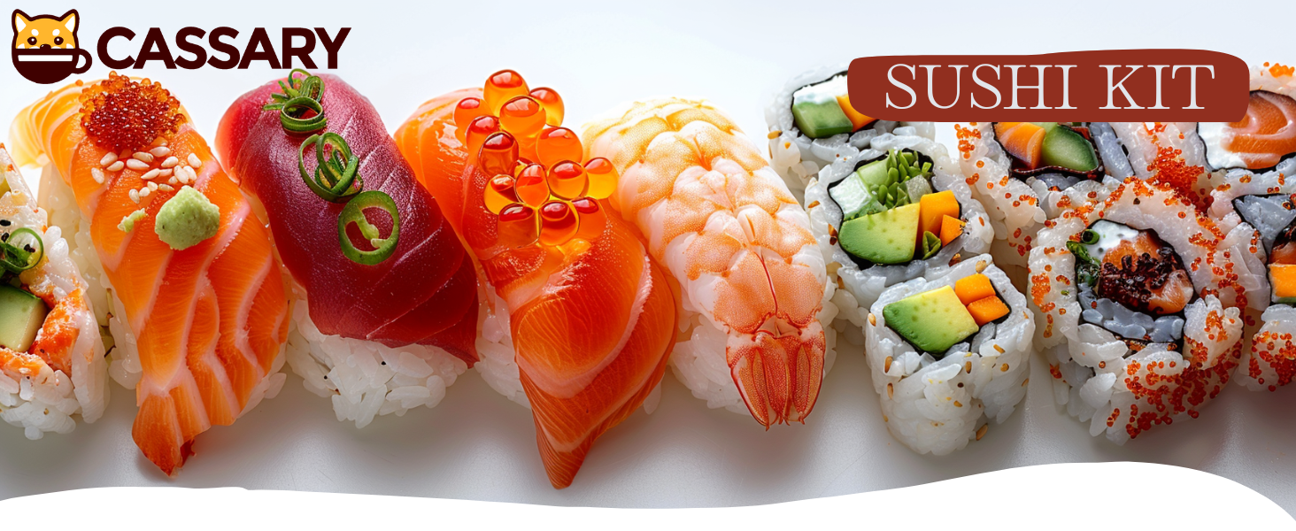 Набір для приготування суші на 17 частин. Професійний набір для суші, бамбукова килимок, ніж, форми для нігірі та онігірі, палички, ложка. Maker B