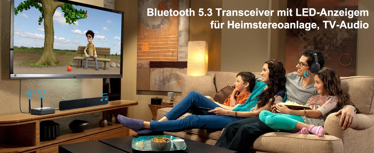 HiFi Bluetooth адаптер 1Mii B03Pro+ з підтримкою LDAC, передавач та приймач для телевізора та стереосистем