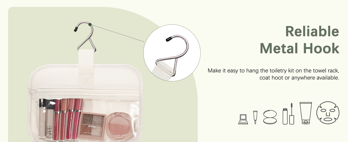 Набір для гігієни Narwey для дівчаток: велика косметичка/валіза для душу з сіткою, зелено-блакитна, L