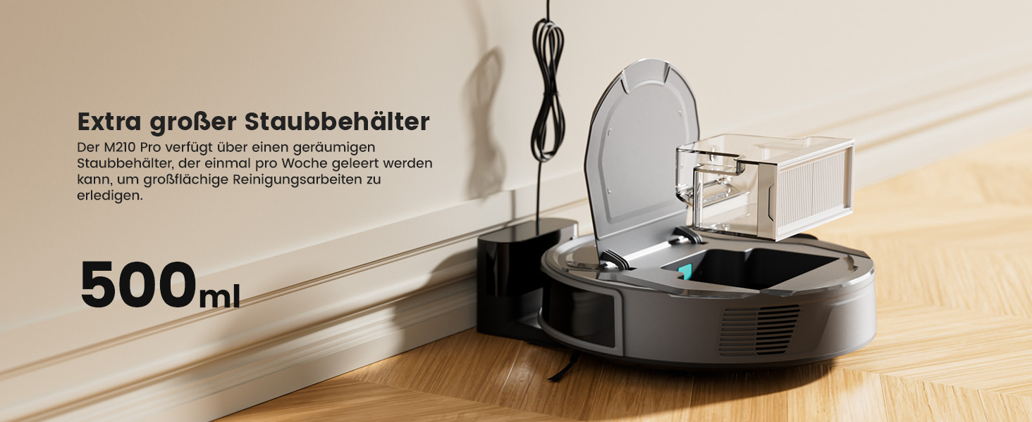 Робот-пилосос LEFANT M210P P1: тихий, тонкий, з Wi-Fi, Alexa, 6 режимів, для тварин, підлоги, килими