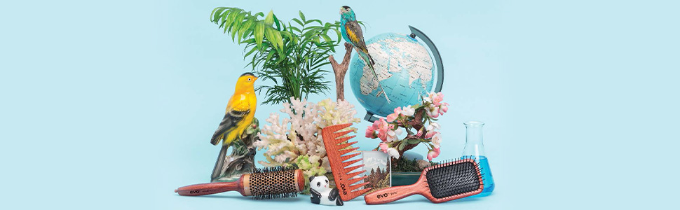 Щітка для волосся EVO Bradford з щетиною з натуральної щетини дикого кабана, для всіх типів волосся, щоденний догляд, для жінок, чоловіків, виготовлена з сертифікованого дерева