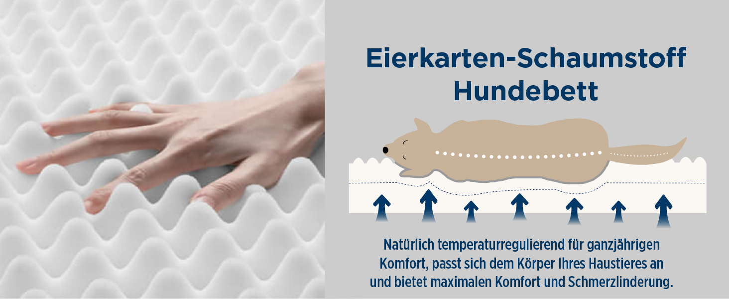 Крісло-ліжко для собак середніх порід BEDSURE - 89x56x7 см. Комфортне килим для собак з антиковзною основою та знімним, пральним чохлом. Матрац для собак з піною 