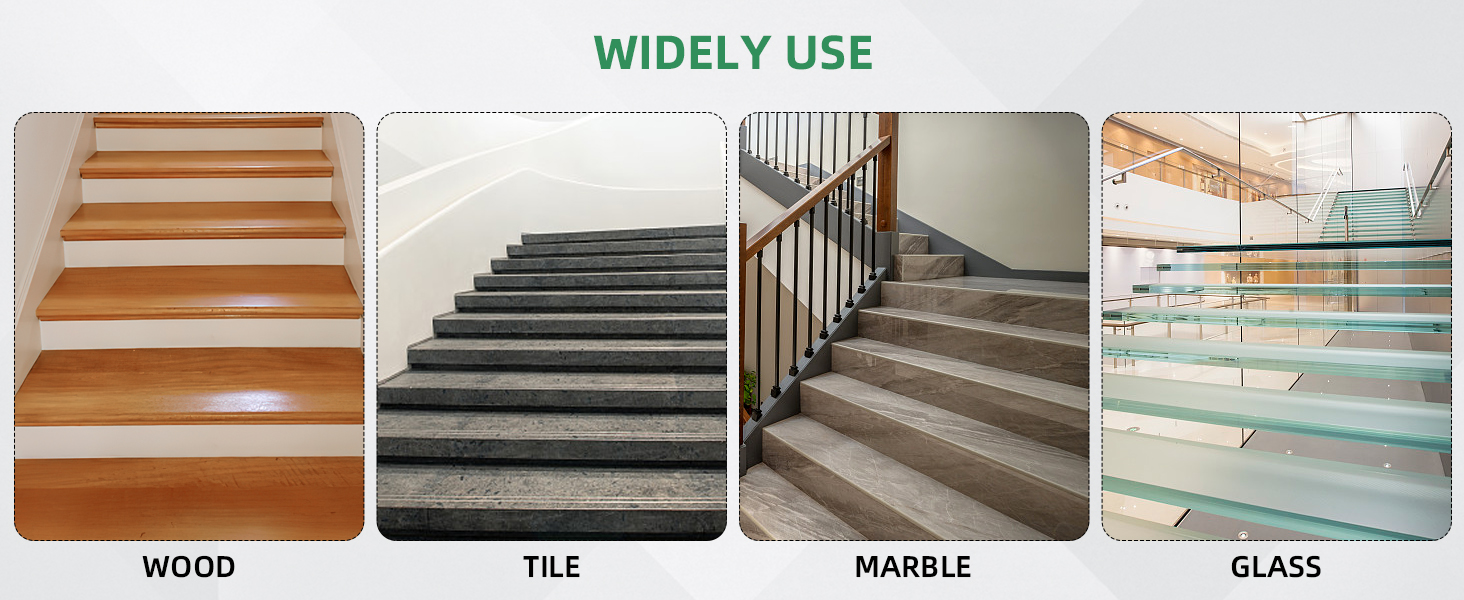 Килимки на сходи YISUN 15 шт., антиковзні, самоклеючі, прямокутні 20x65 см (сірі). Для дітей, літніх людей та собак. Для внутрішнього та зовнішнього використання.