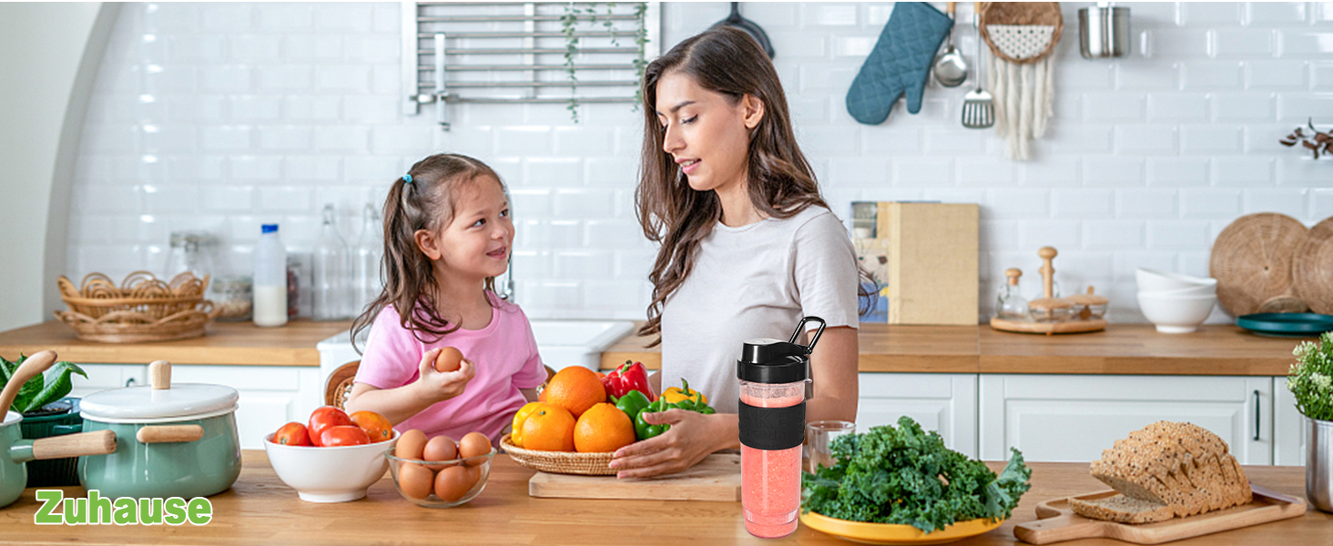 500W Stainless Steel Portable Blender - Smoothie & Shake Maker with BPA-Free Tritan Bottles