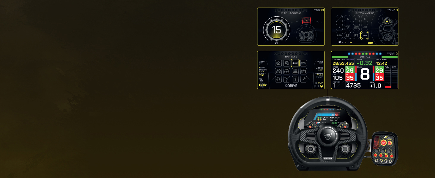 Рульове колесо та педалі Turtle Beach Velocity One з Force Feedback, магнітними перемикачами передач та датчиками Hall-ефекту для Xbox Series X|S, Xbox One, Windows 10 & 11 [Офіційно ліцензовано для Xbox]