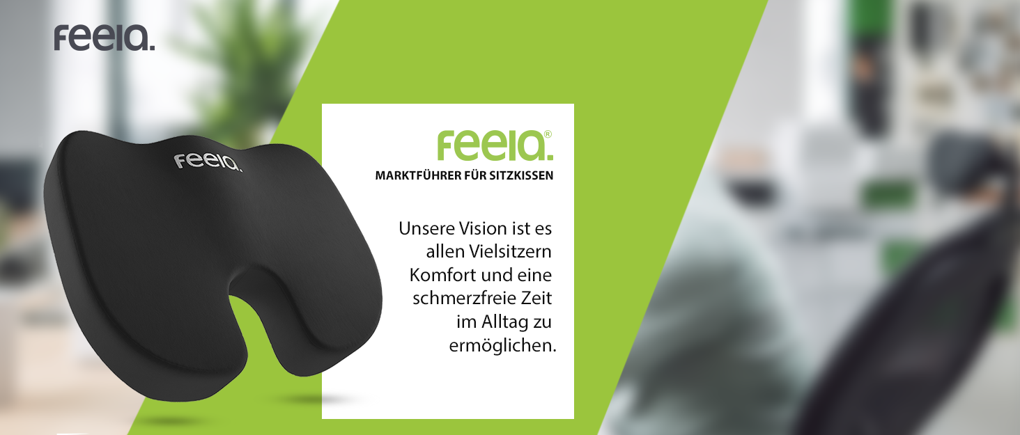 Подушка ортопедична автомобільна Feela® (Medium) – підтримка спини та куприка, 3 ступені жорсткості, чорна (60-80 кг)