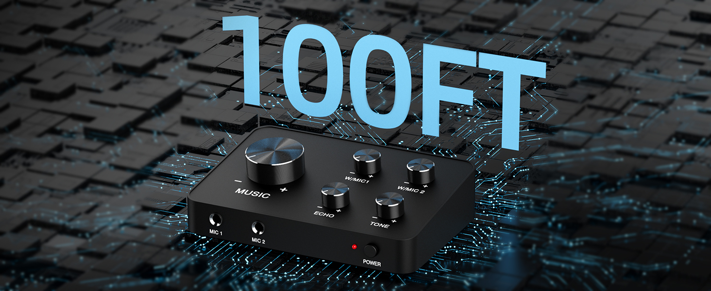 UHF мікрофонний комплект DigitConvert: 2 бездротові мікрофони з діапазоном 100ft для караоке, співу, церкви та PA систем