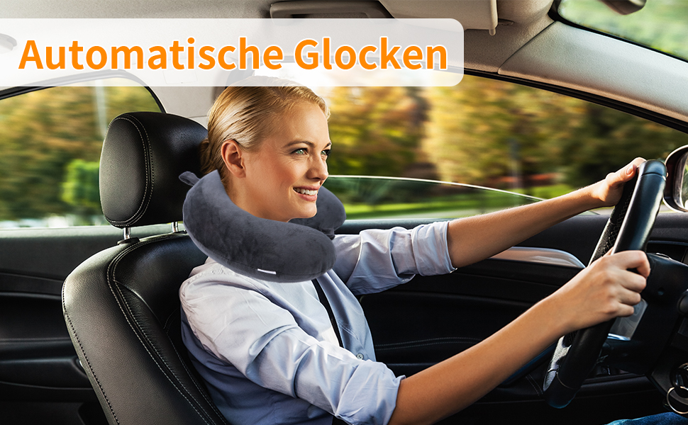 Подушка для шиї, 100% Memory Foam, U-подібна, чорна - для подорожей, авто, дому, офісу