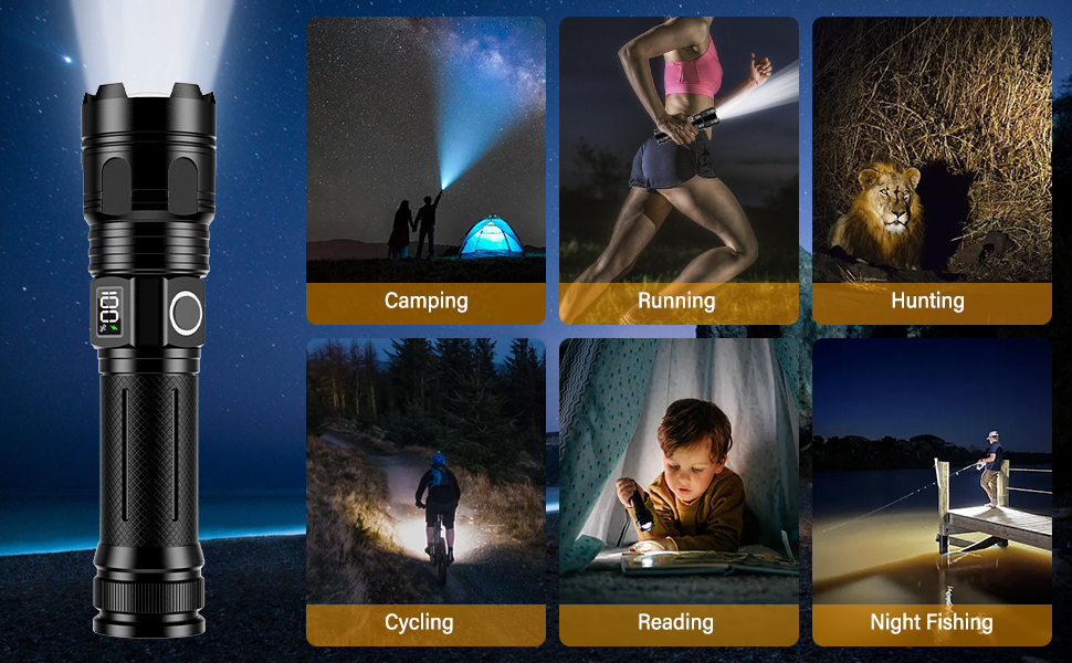 Ліхтар LED XHM 70.2, 500000 Люмен, USB-зарядка, IP67, 5 режимів, AK-01