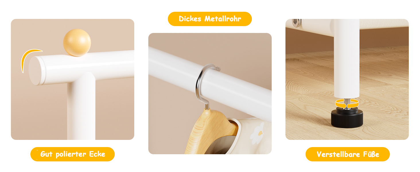 Детский вешалка для одежды MISSLO с корзиной, белая. Компактная стойка для хранения детской одежды, выдерживает большую нагрузку. Размеры: 38 x 81 x 114 см