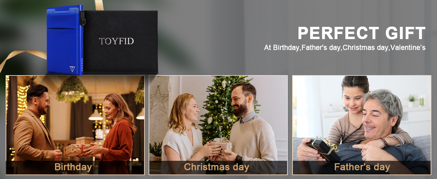 RFID-захищений картхолдер Pop-up: тонкий гаманець з відділенням для монет (1 шт., блакитний)