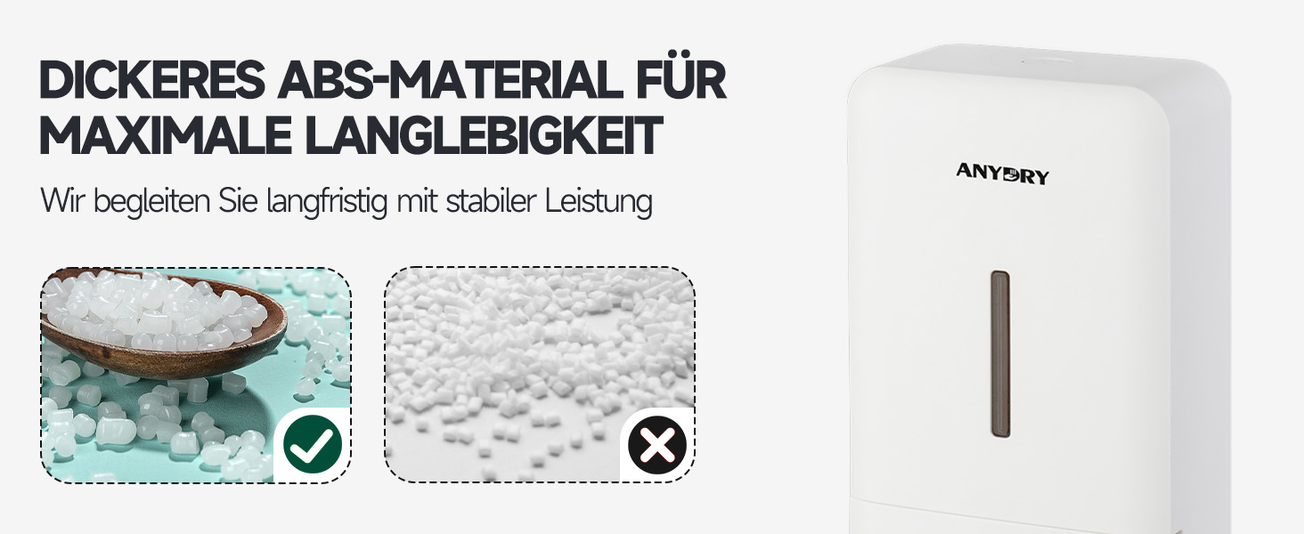 Anydry Ручний дозатор для мила на стіну, 800 мл, з вікном, для дому та бізнесу, білий
