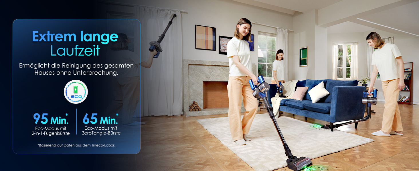 Ручний бездротовий пилосос Tineco Pure ONE S50 Pro: 150AW, 65 хв роботи, LED, ZeroTangle