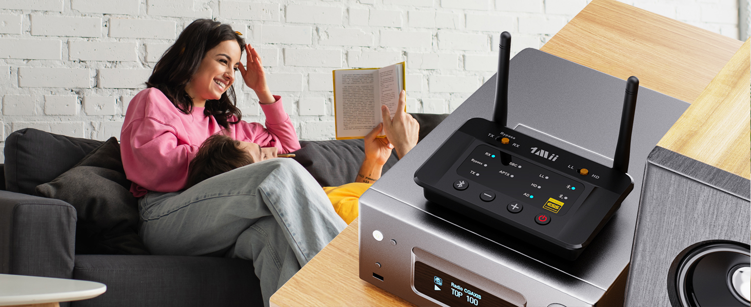 HiFi Bluetooth адаптер 1Mii B03Pro+ з підтримкою LDAC, передавач та приймач для телевізора та стереосистем