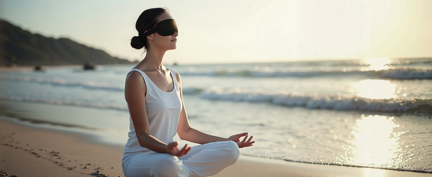 3D маска для сну Trilancer: повне затемнення, комфорт для бічних снів, чорна