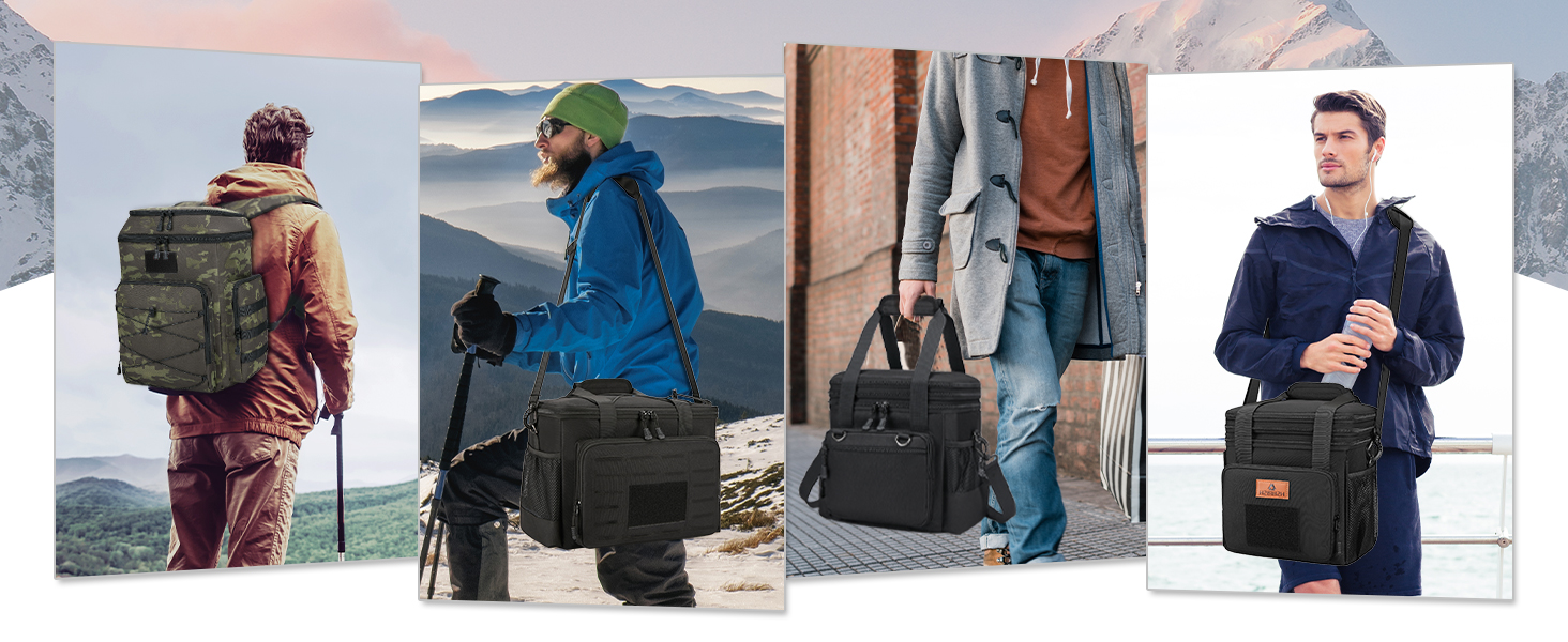 Тактична ланч-сумка HSHRISH 20L, чорно-камуфляжна, водонепроникна, для дорослих, на роботу, пікнік