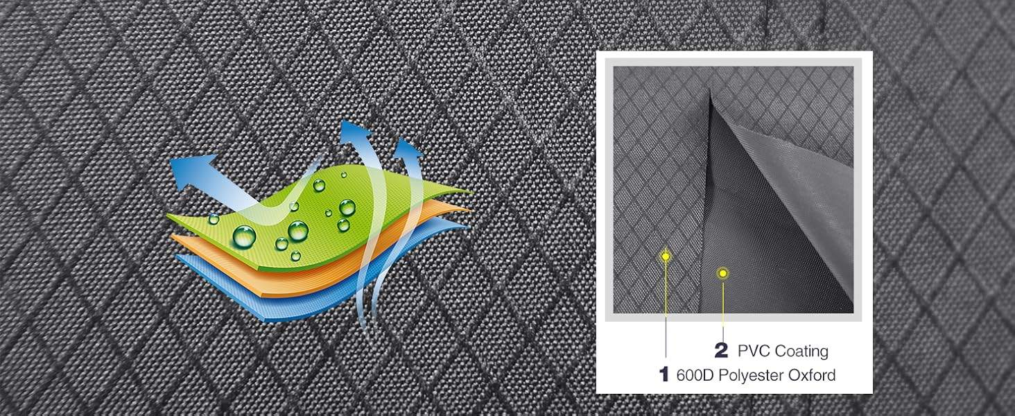 Ліжко похідне REDCAMP складане XXL, 71 см, вантажопідйомність 226 кг, сіре/зелене/чорне - для кемпінгу, туризму, пляжу, саду