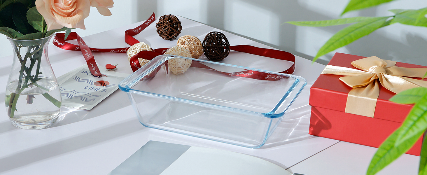 Форма для запікання NUTRIUPS, скло, 20x15x6 см, об'єм 1.4 л - прямокутна, для лазаньї