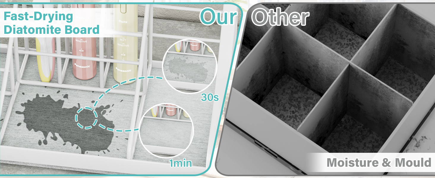 Toothbrush Holder, Instant Organizer – Bathroom Countertop Organizer, Kids, Electric Toothbrush & Toothpaste Holder – 7 Compartments, Bathroom Sink Accessories, Storage