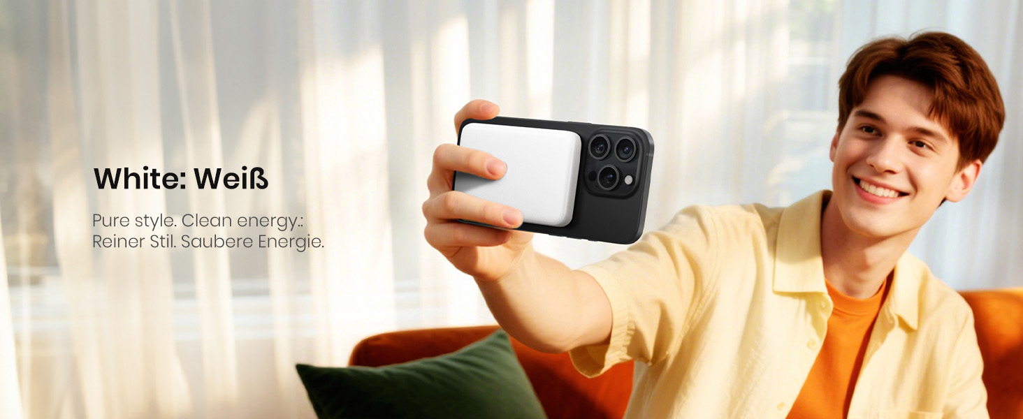 Power Bank A ADDTOP 10000mAh з PD 20W, USB-C, бездротова зарядка та LED дисплеєм (Рожевий)