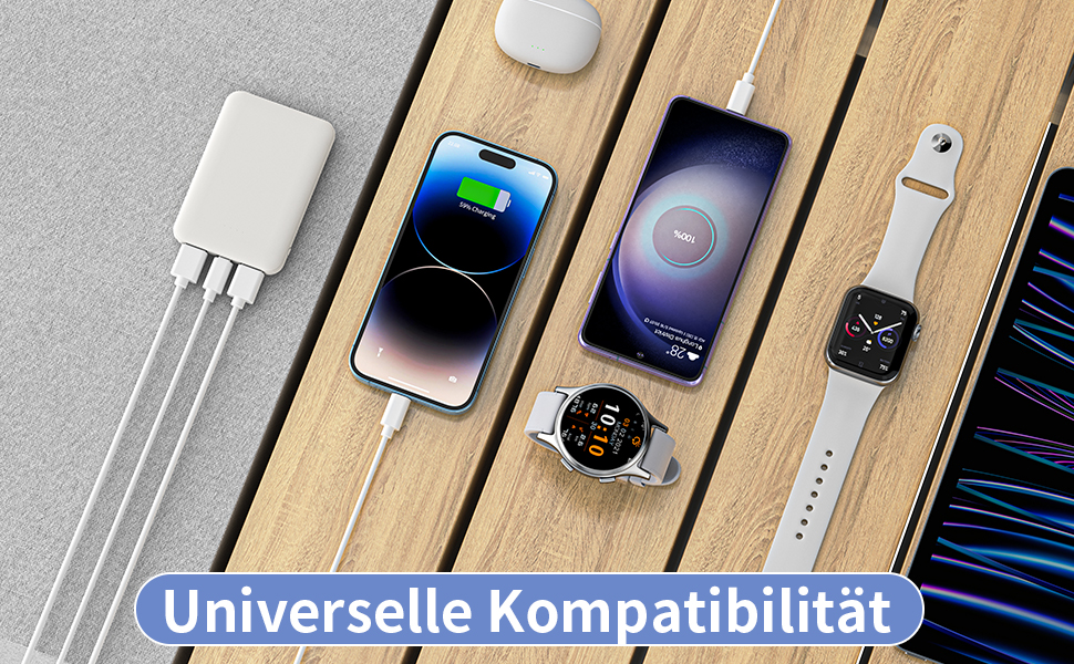 Портативний зарядний акумулятор Power Bank 5000mAh (2 шт.) чорний та білий