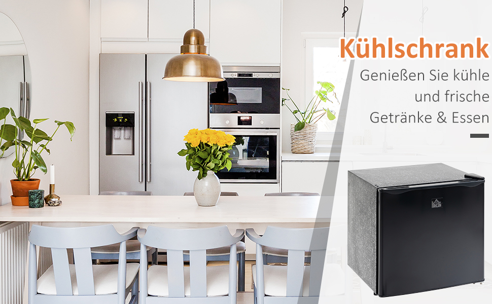 Mini морозильна камера HOMCOM 35 л, електрична, автономна, чорна, без замка