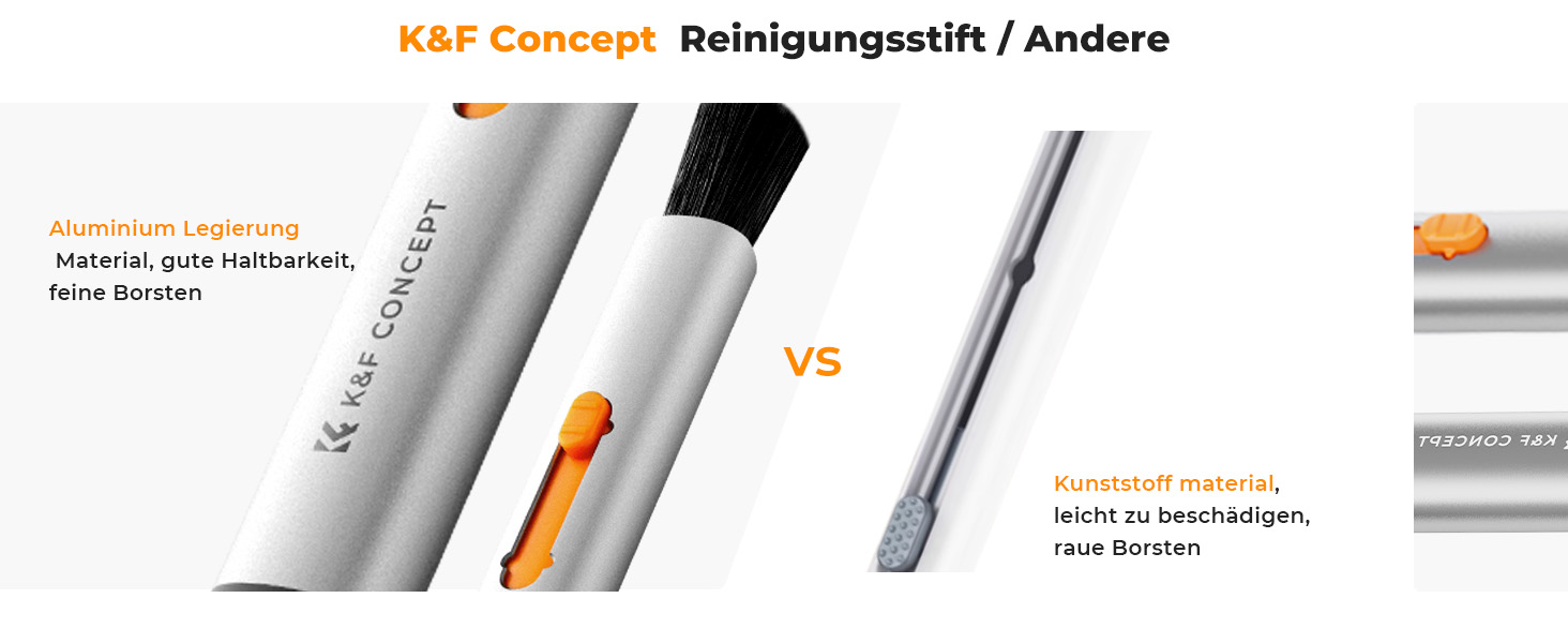 Очищувач об'єктивів K&F Concept: м'який пензлик для чищення цифрових камер, об'єктивів, лінз та фільтрів