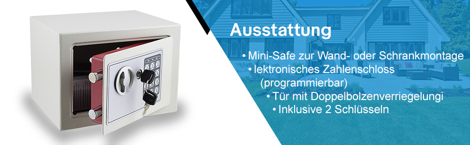 Електронний мінісейф Safe Tresor для стін - настінний сейф, сейф у шафу, світло-сірий