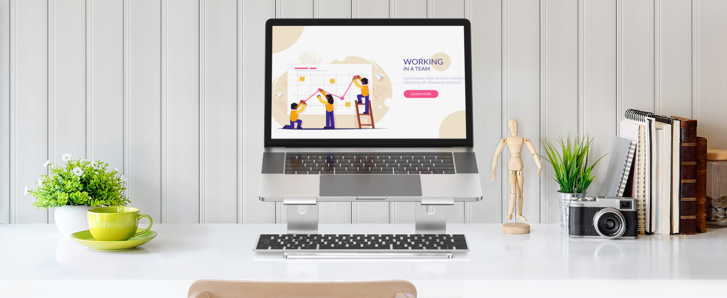 Підставка для ноутбука BoYata: ергономічна, алюмінієва, портативна, сумісна з MacBook, Dell, HP, Samsung, Acer (10-14 дюймів)