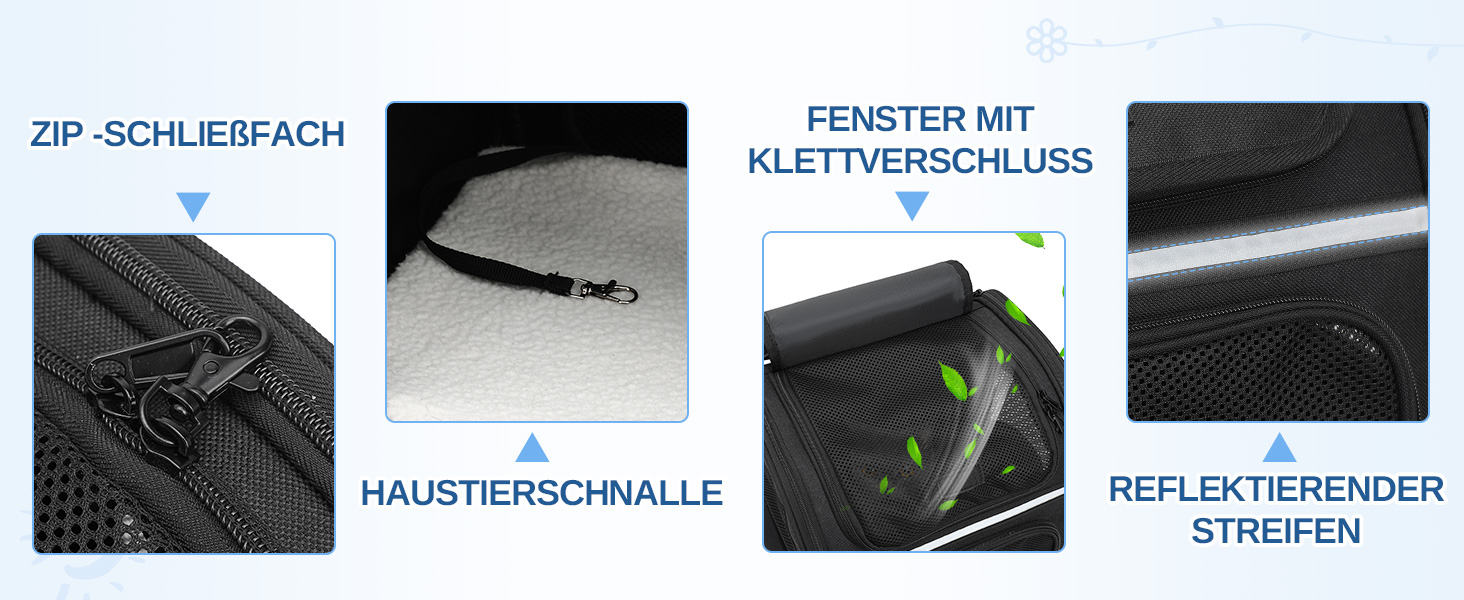 Рюкзак для кота та собаки Dogat, чорний: зручний, дихаючий, розкладний, з сіткою