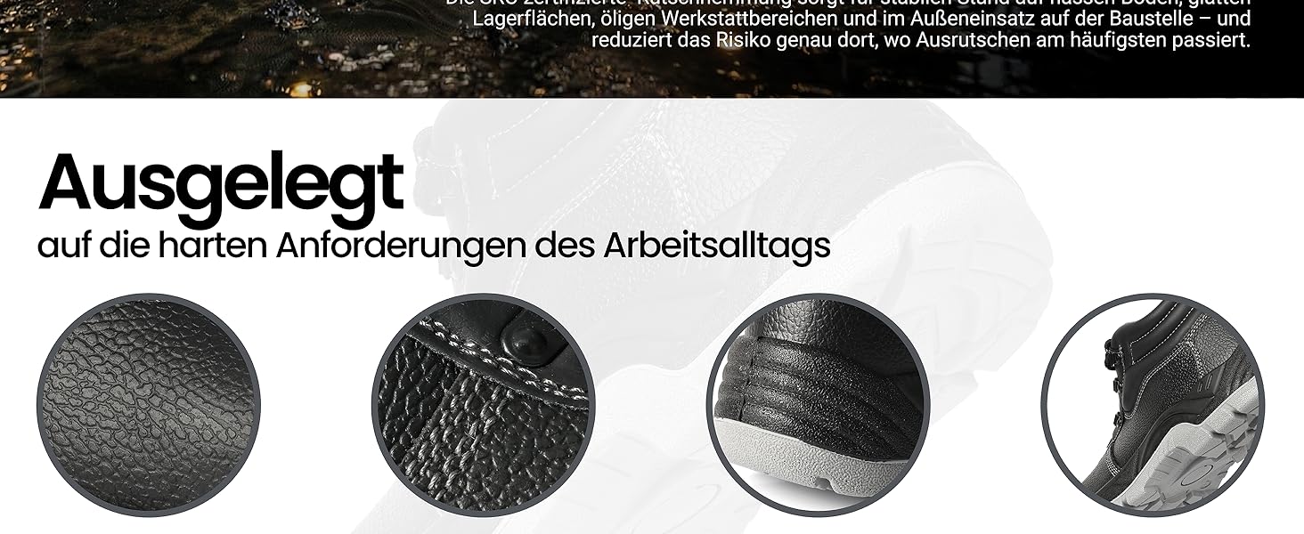 Черевики робочі AirGearPro S3 SRC для чоловіків – сталевий підносок, захист від проколів, неслизька підошва, водонепроникні та дихаючі, 41 EU