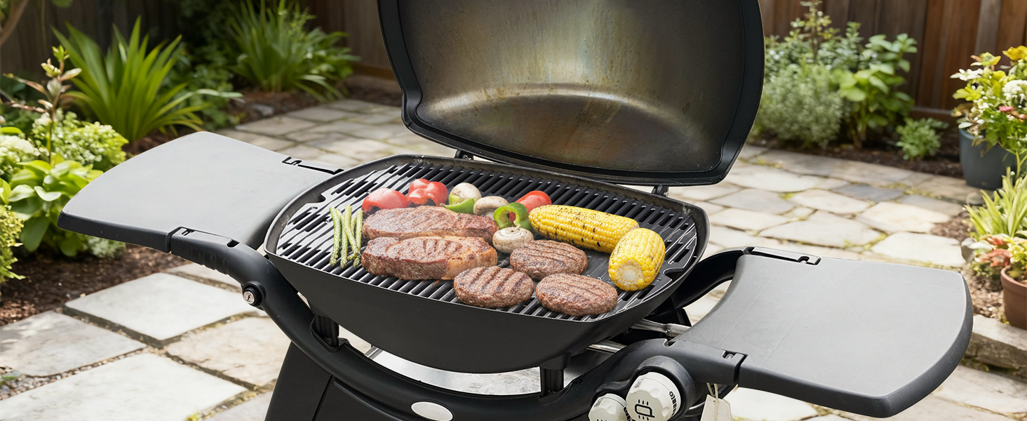 Решітка для гриля Weber Q300, Q320, Q3000, Q3100, Q3200 Onlyfire - чавун, заміна 7646 (2 шт.)