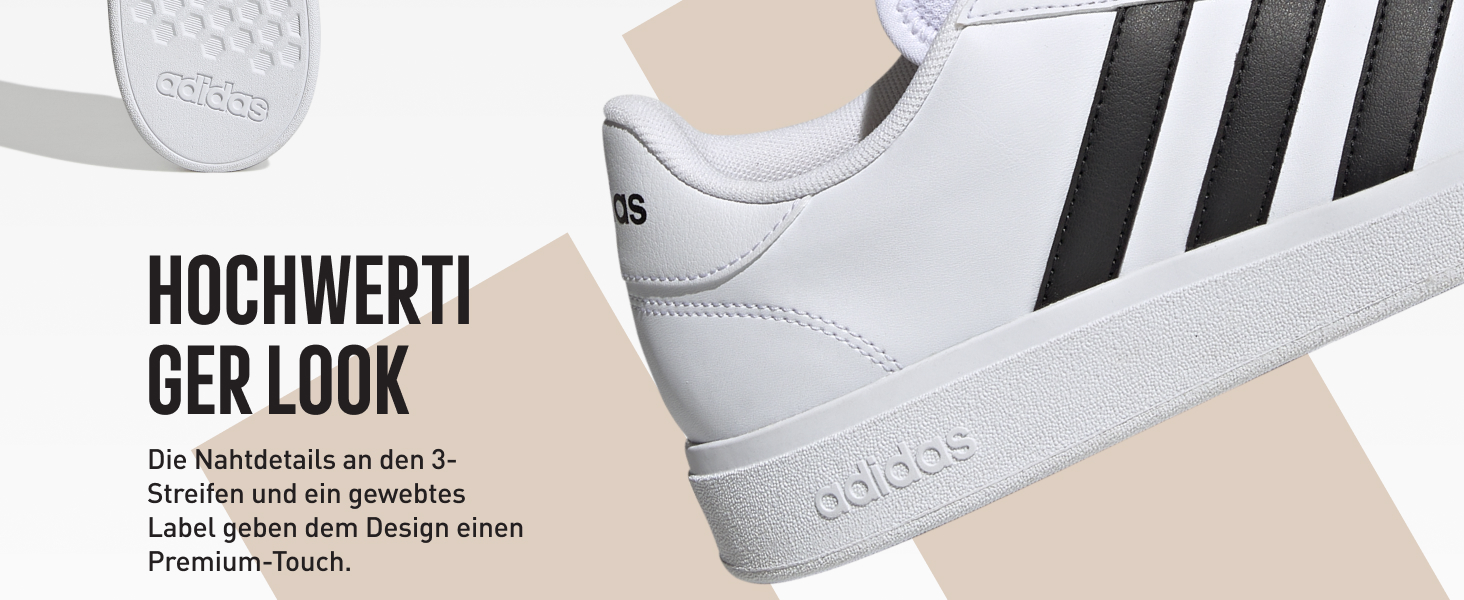 Жіночі кросівки Adidas Grand Court 2.0, 39 1/3 EU, білий/чорний, оригінальна модель