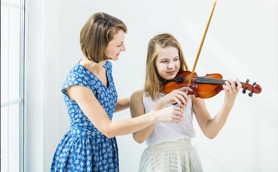 Скрипка Aileen Violine 4/4 для початківців (набір) - скрипка для дорослих та дітей (від 12 років) з інструкцією