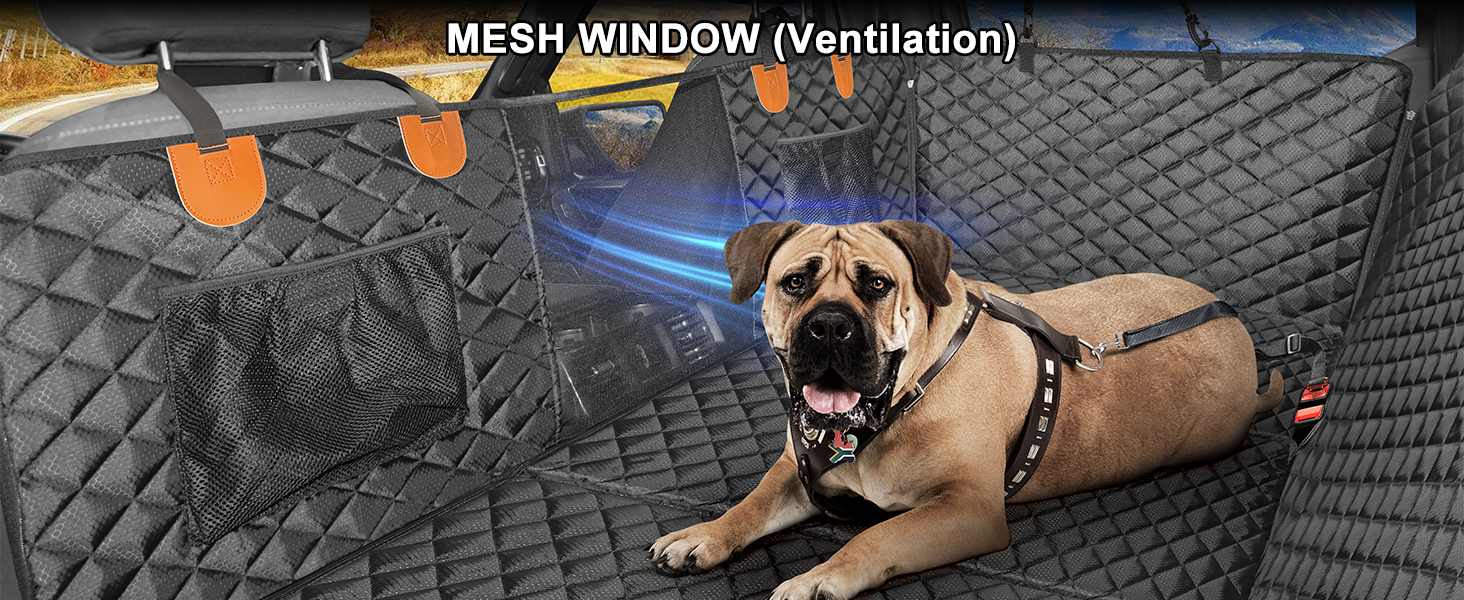 Захисний килимок для собак у машину JOEJOY, 147x73 см, чорний. Водонепроникний, антикіготковний, з кріпленням на ремінь безпеки. Підходить для пікапів.