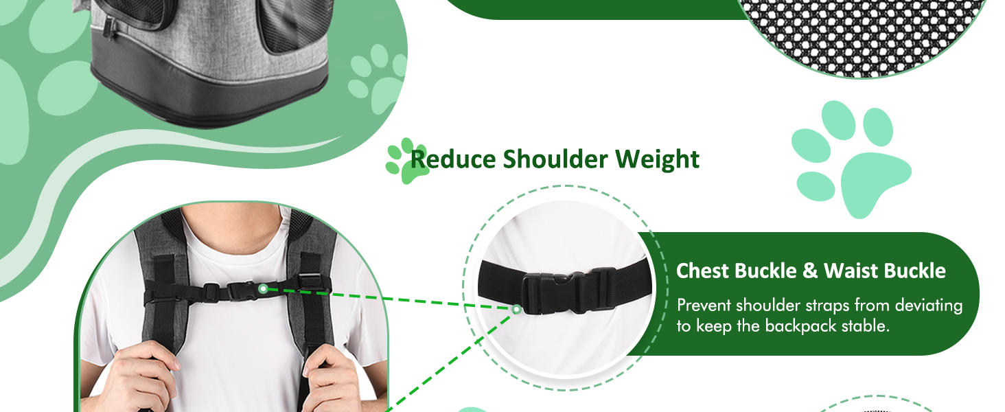 Рюкзак для тварин Kritter Planet з сітчастими вікнами, дихаючий та складаний, для собак та котів, знімний килимок, для походів, велосипеда, активного відпочинку, 7 кг, світло-сірий