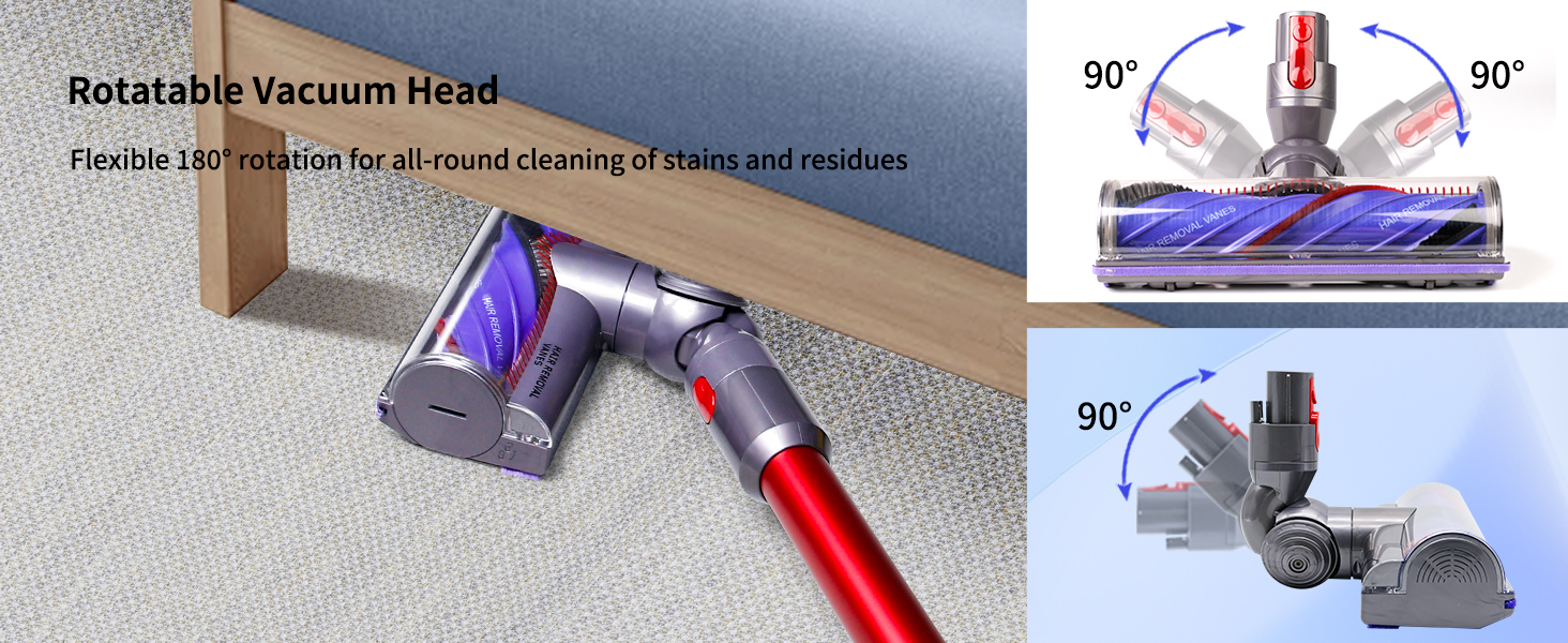 Оригінальна насадка-турбощітка Dyson V7 V8 V10 V11 V15 для твердих підлог та килимів (анти-заплутування)