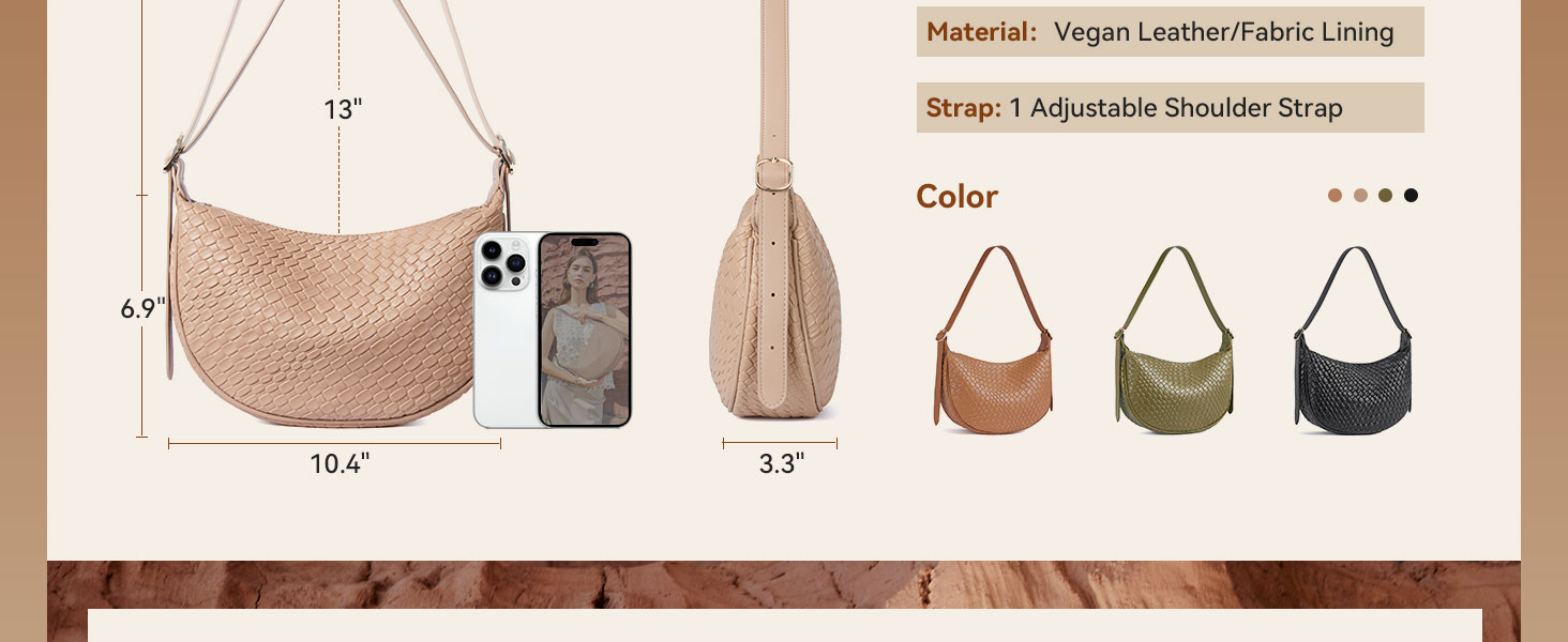 Сумка жіноча BOSTANTEN велика шопер з екошкіри, чорна/коричнева, на плече, елегантна сумка-хобо