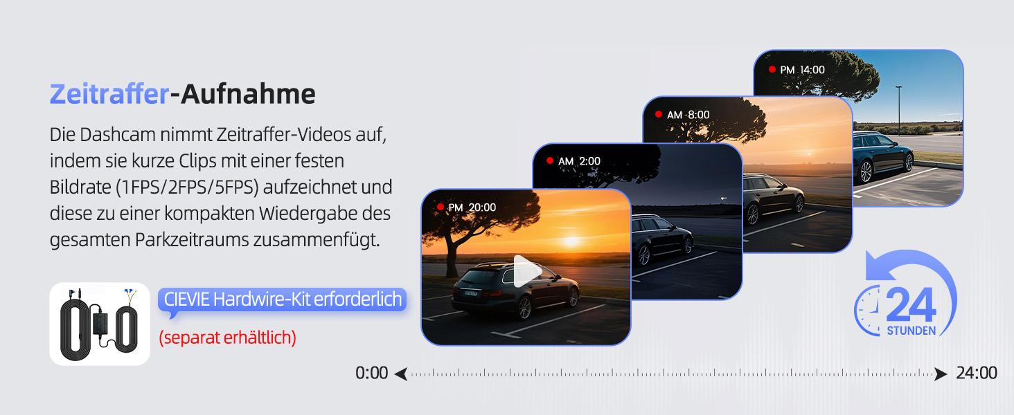 CIEVIE Автомобільна відеореєстратор 4K з GPS, WiFi, Dual, IPS 1.5″, 64GB SD, 170° та G-Sensor, WDR, Нічне бачення, Loop-запис, підтримка до 256GB
