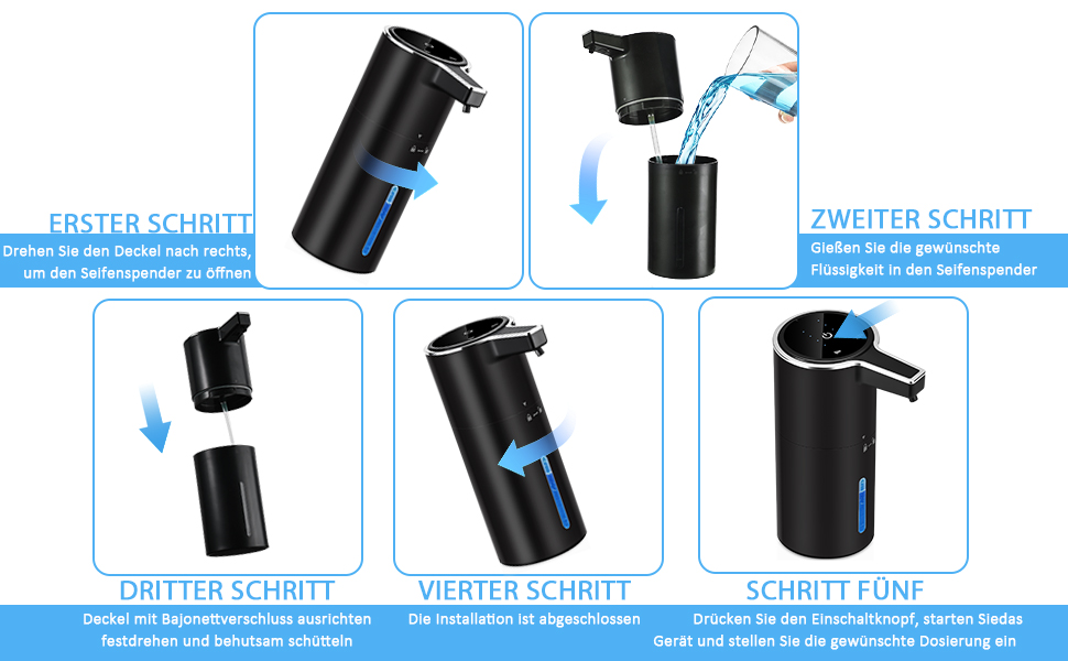 Автоматичний дозатор мила на стіну, сенсорний, 400 мл, USB, акумулятор 1800 mAh, для ванної, кухні, офісу (Білий). Підтримка чорного кольору та піни.