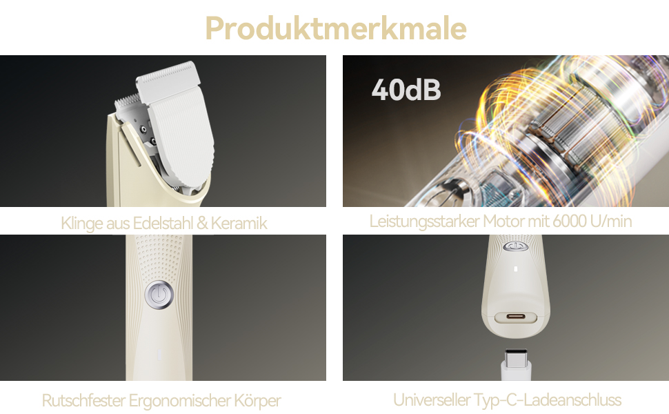 Електричний набір для гоління жінок, багатофункціональний. Ідеально підходить для гоління тіла, зони бікіні, ніг та рук. З USB-C зарядкою та чохлом. Бежевий колір.