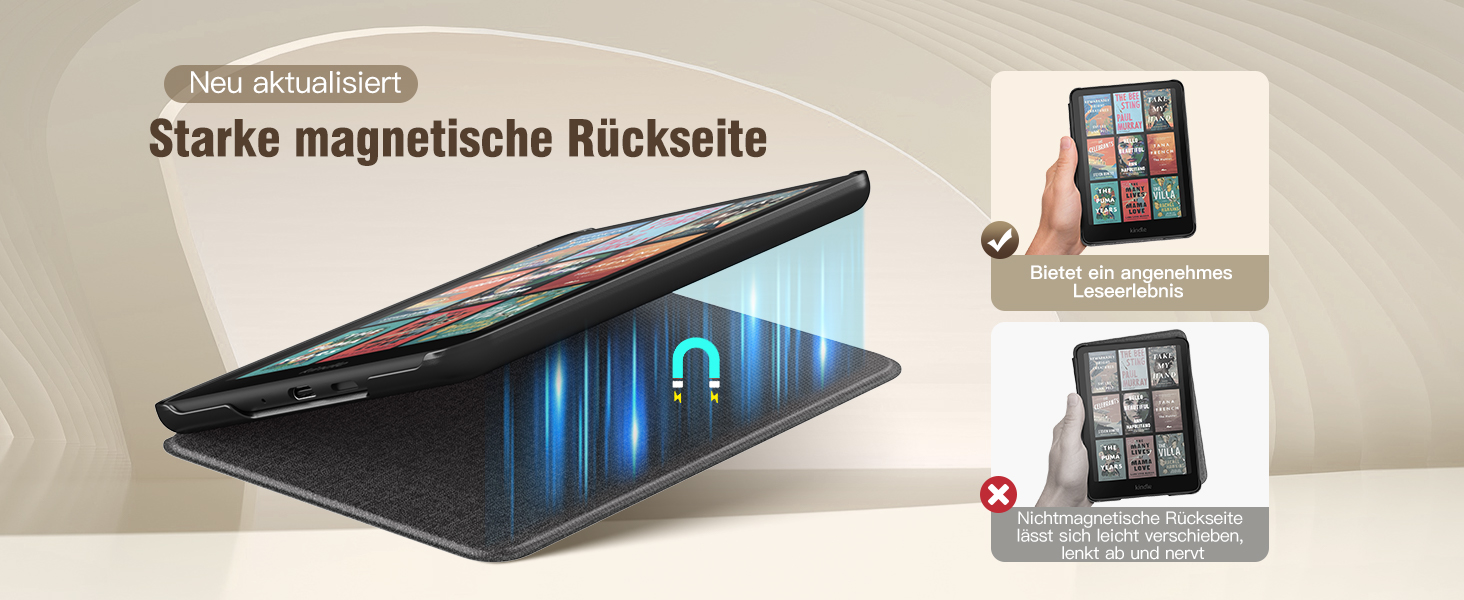 Чохол MoKo для Kindle Paperwhite 12-го покоління (2024) та Kindle Colorsoft Signature Edition (2024), зелений, з авто-ввімкненням/вимиканням та зручною петлею для руки